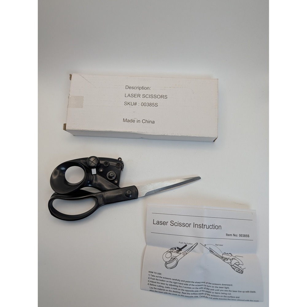 Laser‎ Guided Sewing Scissors for Fabric Precision Cutting Black Laser Line New
